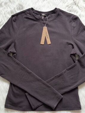 SKIMS Cotton Jersey Long Sleeve Tshirt M AP-TSH-0647